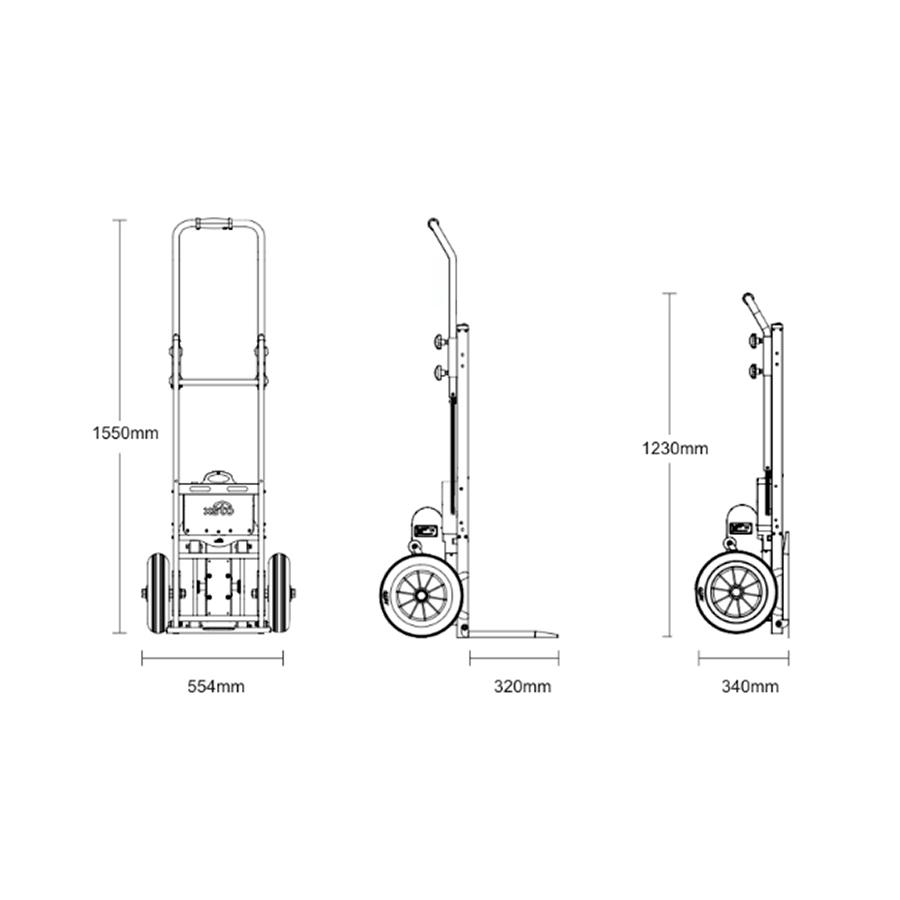 BWU170-D elektrisk trappesekketralle i stål 170 kg.